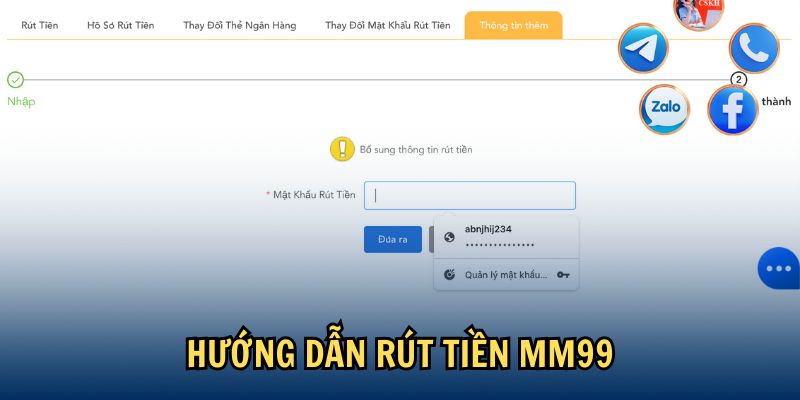 Hướng dẫn rút tiền MM99