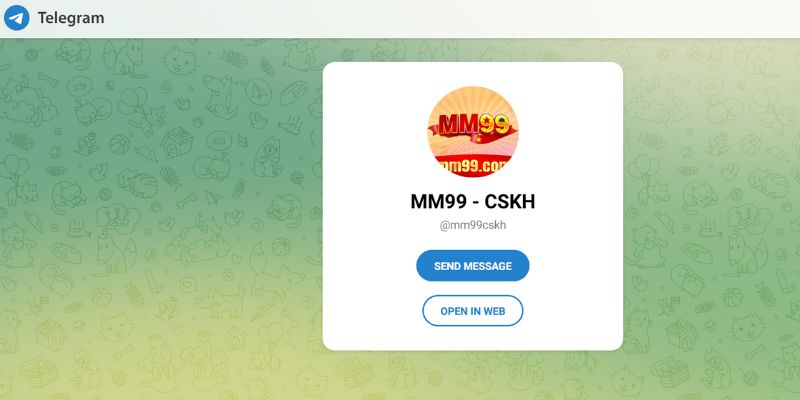 Liên hệ kênh Telegram MM99 để được hỗ trợ nhanh chóng